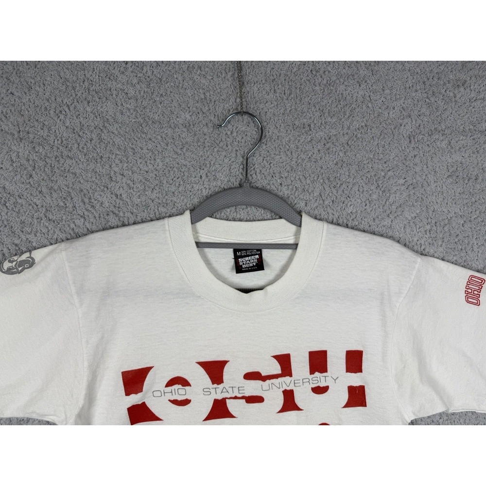 Vintage 90s Ohio State Buckeyes Double Sided All Over Print AOP T Shirt Size M - Picture 5 of 9